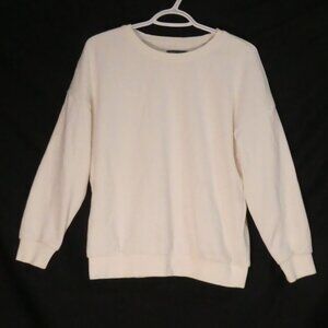CANIFA | medium | Classic Solid White Crewneck Sweatshirt